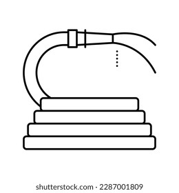 pouring from hose water line icon vector. pouring from hose water sign. isolated contour symbol black illustration