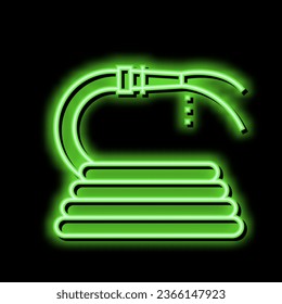 pouring from hose water neon light sign vector. pouring from hose water illustration