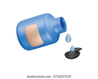  pouring icon 3d illustration render