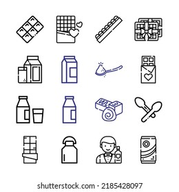 pouring Icon Set with line icons. Modern Thin Line Style. Suitable for Web and Mobile Icon. Vector illustration EPS 10.