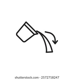 Pouring icon Simple thin outline