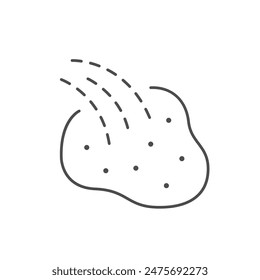 Pouring of liquid line icon