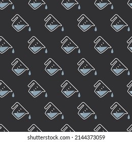 Vector de agua de cantidad derecha de vertido El patrón gráfico sin soldadura se puede usar para el diseño de fondo y de ropa