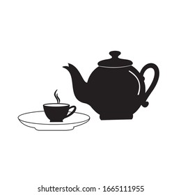 pouring tea party icon vector ilustration