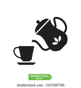pouring tea party icon. pouring tea party icon vector ilustration