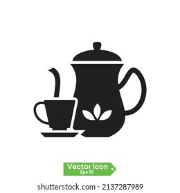 pouring tea party icon. pouring tea party icon vector illustration