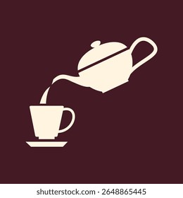 Pouring tea party trendy vector art design practical amazing colorful useful illustration.eps