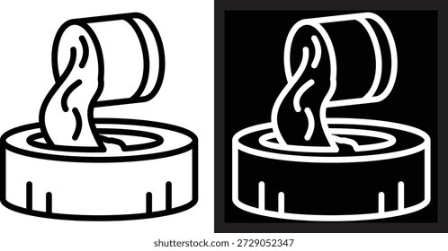 Verter la versión de dos tonos en el fondo blanco y negro