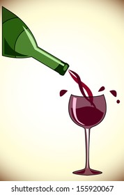 Pouring wine concept