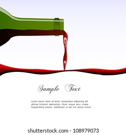 Pouring wine concept. Vector illustration