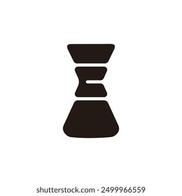 Pour-Over Coffee Maker icon. Flat silhouette version.