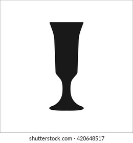 Pousse Cafe  cocktail glass sign  simple icon on background