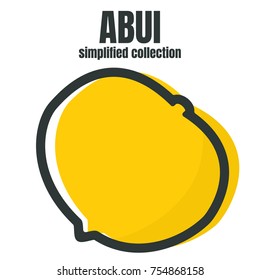 Pouteria caimito or the abiu (golden fruit) isolated on background. Yellow vector tropical sweet fruit.