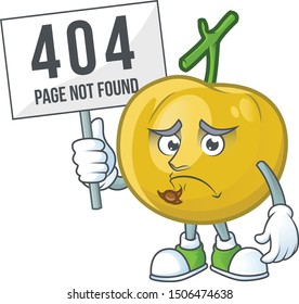 Pouting with bring board araza fruit design character for cartoon mascot