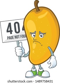 Pouting with bring board fresh mango character cartoon with mascot