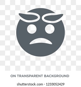 Pouting emoji icon. Pouting emoji design concept from Emoji collection. Simple element vector illustration on transparent background.