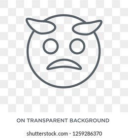 Pouting emoji icon. Pouting emoji design concept from Emoji collection. Simple element vector illustration on transparent background.