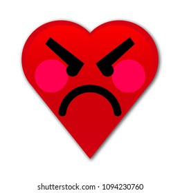 Pouting Heart Emoji
