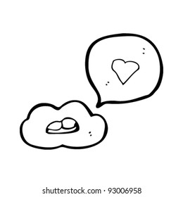 bocadillos con burbujas de habla del corazón