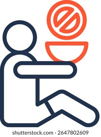 Poverty Alleviation Icon Color Line Vector Illustration