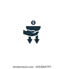 Poverty Alleviation icon. Monochrome simple Social Responsibility icon for templates, web design and infographics