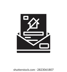 Poverty Foreclosure Filled Icon Vector Illustration