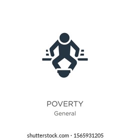 Poverty icon vector. Trendy flat poverty icon from general collection isolated on white background. Vector illustration can be used for web and mobile graphic design, logo, eps10