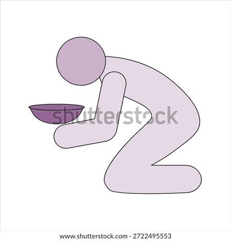 poverty line colors icon vector illiustration on white background