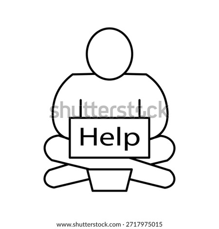 poverty line icon on white background