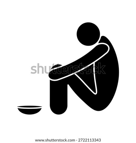 poverty line icon on white background