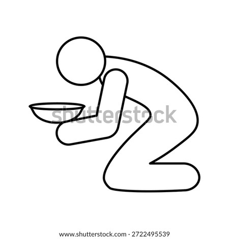 poverty line icon vector illiustration on white background