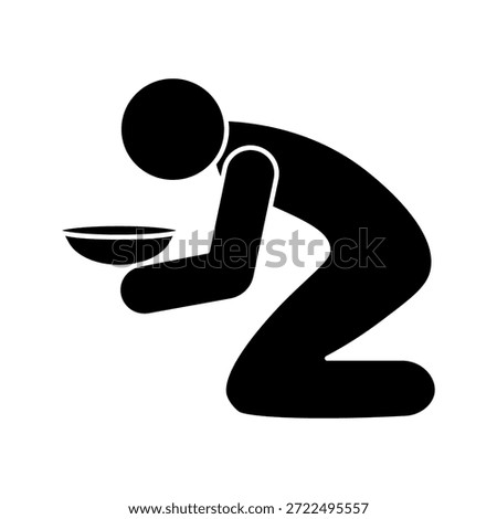 poverty line icon vector illiustration on white background