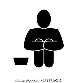 poverty line icon, vector illustration on white background