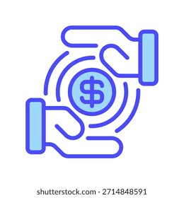 Ícone da Linha de Redução da Pobreza, Símbolo Esboço da Ajuda Econômica, Apoio Insatisfatório, Crescimento da Riqueza, Bem-Estar Social e Ajuda Financeira. Ícone de sinal vetorial.