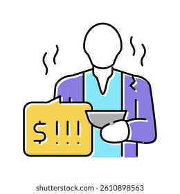 poverty social problem color icon vector. poverty social problem sign. isolated symbol illustration