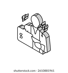 poverty social problem isometric icon vector. poverty social problem sign. isolated symbol illustration