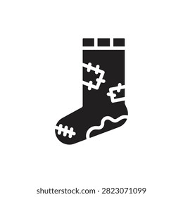 Poverty Sock Filled Icon Vector Illustration