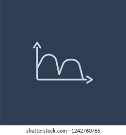 Poverty trap icon. Trendy flat vector line Poverty trap icon on dark blue background from business   collection. 