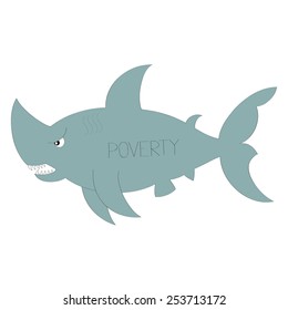 Poverty vector illustration 