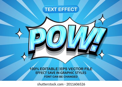 pow 3d editable text effect