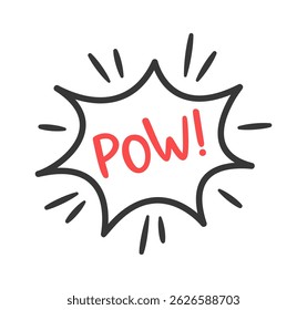 Pow boom effect speech bubble