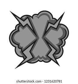 Nubes explosivas de burbujas de sonido para dibujos animados o libros de historietas con explosiones y explosiones de nubes explosivas