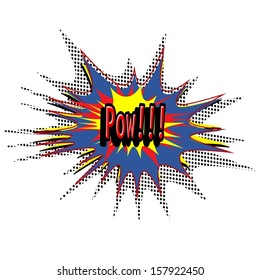 Pow Comic Book Explosion Vector Illustration Stock Vector (Royalty Free ...