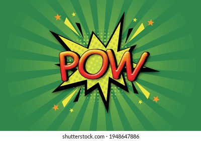 POW Comic Speech 3d Text Style Effect high resolution background
