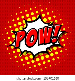 Pow! - Comic Speech Bubble, Cartoon 