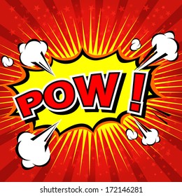 Pow! - Comic Speech Bubble, Cartoon 