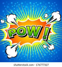 Pow! - Comic Speech Bubble, Cartoon 