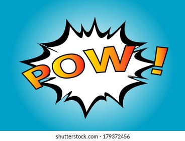 Pow! - Comic Speech Bubble, Cartoon 