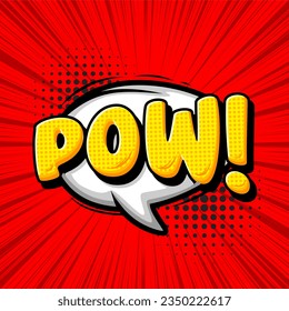 Pow comic speech bubble cartoon design