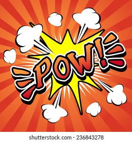 Pow! - Comic Speech Bubble, Cartoon 